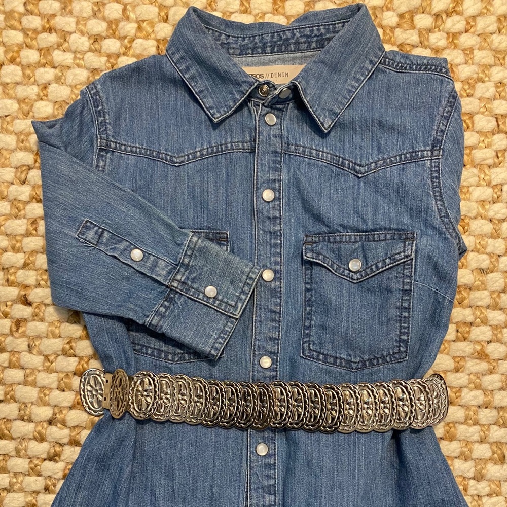 Unique silver western wear elastic belt